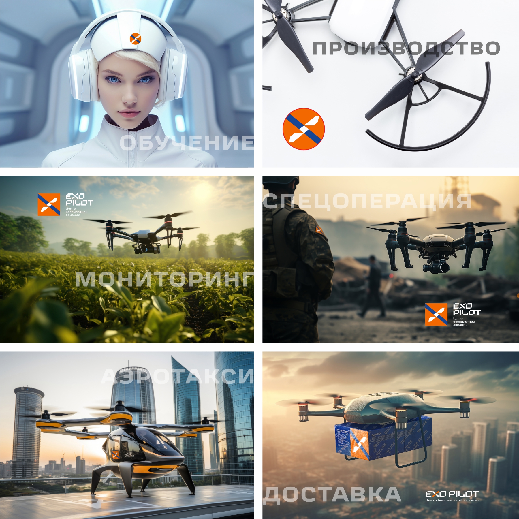 Нейминг и разработка логотипа Центра беспилотной авиации